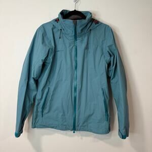 Mammut Women's Soft Shell Jacket Full Zip Hooded Blue DryTech Waterproof Blue S